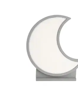 Lampy  LED Detská stolná lampa MOON LED/12W/230V sivá 41-11640