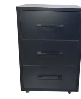 Vybavenie skríň Skrinka na kolieskach 3S čierna