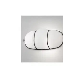 Svietidlá SIRU - Nástenné svietidlo CAGE 1xGX53/10W/230V 22 cm čierna/biela benátske sklo MA451-010BLLA