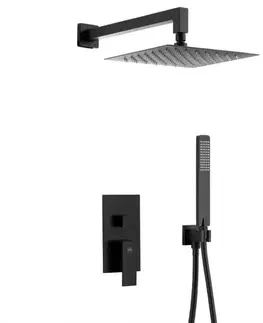 Sprchové súpravy a sety Podomietkový sprchový set s 3-funkčnou batériou Logon Black