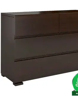 Borovicové komody Komoda drevená borovica 4s Skandica Vestre Palisander