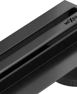 Sprchovacie kúty MEXEN - Flat 360 Slim žľab otočný 120 cm čierna 1741120