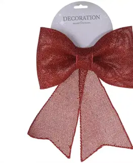 Vianočné dekorácie – do vnútra Mašlička 24 cm glitter red CAA006670