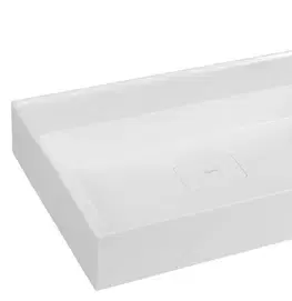 Sanitárna keramika SAPHO - GODIVA dvojité umývadlo, liatý mramor, 119x44cm, bez otvoru, biela GU119-0