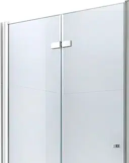 Sprchovacie kúty MEXEN - LIMA skladacie dvere 70x190 cm 6mm, chróm, transparent so stenovým profilom 856-070-000-01-00