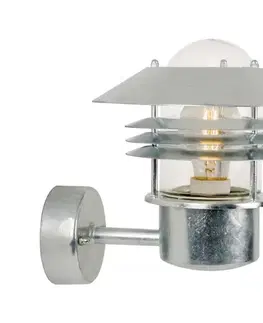 Svietidlá Nordlux - Vonkajšie nástenné svietidlo VEJERS 1xE27/60W/230V IP54 strieborné 25091031