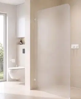 Sprchové dvere CERANO - Sprchová zástena Walk-in Orbis - Ľavá - 8 mm - biela matná, mliečne sklo - 80x200 CER-682369