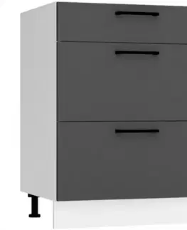 Kuchynské skrinky stojace Kuchynská skrinka Max D60s/3 šedá