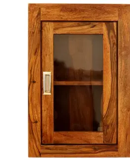 Kúpeľňový nábytok Nástenná skrinka do kúpeľne Nela 40x60x15 indický masív palisander