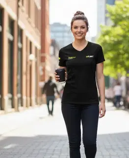 Dámske tričká Dámske tričko W-TEC Signature čierna - S
