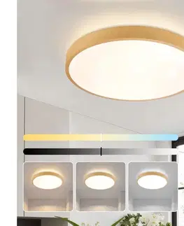 Svietidlá BRILAGI-LED Stmievateľné svietidlo GLASS POOL DOUBLE LED/48W/230V 40 cm drevený dekor+DO BRI743
