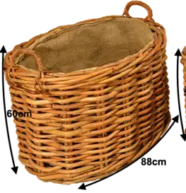 Prírodný ratan DEOKORK Ratanový kôš OVÁL Malý kôš 55 × 30 cm