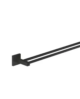Svietidlá GROHE 411042430 - Dvojramenný držiak na uteráky START CUBE 654 mm čierny 411042430