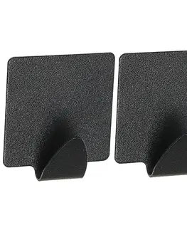 Vešiaky a háčiky na stenu Háčik kovový čierna 2 ks BHK0323AA-A