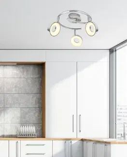 Stropná svetla Špirálová stropná lampa 3X4W LED chróm 3000K ISLA