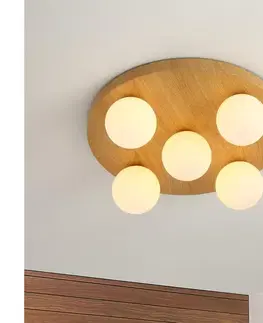 Svietidlá BRILAGI - Stropné svietidlo LUND WOOD 5xG9/9W/230V pr. 40 cm drevené BRI453