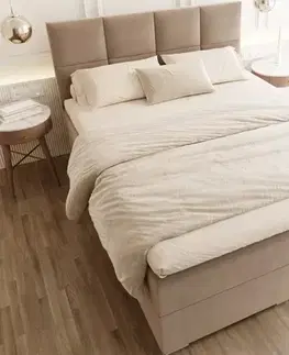 Postele FDM Manželská posteľ PORTLAND Boxspring | Mouse 180 x 200 cm