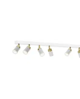 Svietidlá  Bodové svietidlo RENO 8xGU10/8W/230V biela/zlatá 5159