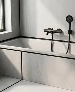 Kúpeľňové batérie REA - Vaňová nástenná batéria Rivo - matná Black REA-B9324