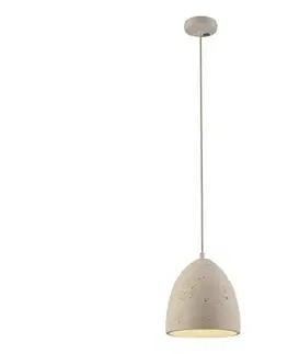 Svietidlá Schöner Wohnen 12540-42 - Závesný luster na lanku TRAVENTA 1xE27/40W/230V pr. 21 cm betón 12540-42