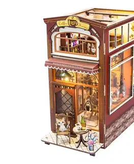 Taburetky 2Kids Toys - 3D LED zarážka na knihy Kavárna, napájení 2xAAA 2DM2411