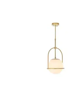 Svietidlá Endon 90844 - Luster na tyči ONTARIO 1xE27/10W/230V mosadz 90844