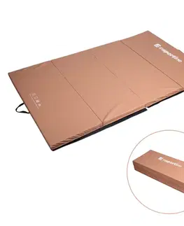 Žinenky Skladacia gymnastická žinenka inSPORTline Kvadfold 200x120x5 cm hnedá