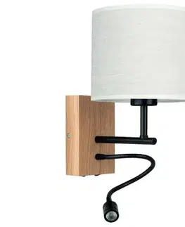 Svietidlá  57291974 - Flexibilné svietidlo BOHO 1xE27/25W + LED/1W/230V dub 57291974