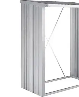 Drevníky Biohort Drevník BIOHORT Woodstock 157 x 102 x 199 cm (strieborná metalíza)