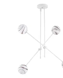 Svietidlá Argon 1841 - Luster na tyči ABSOS 4xE14/7W/230V alabaster biela 1841