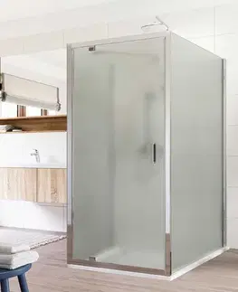 Sprchovacie kúty Mereo Sprchovací kút Lima, obdĺžnik do priestoru U, pivotový, 80x100x80 cm, chróm ALU, sklo Point CK87852K
