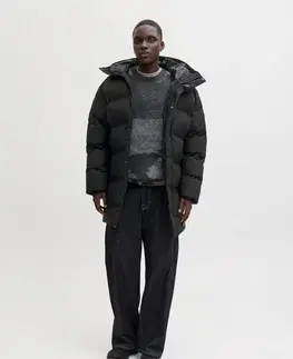 Bundy JACK AND JONES Jack & Jones Fushion Long Puffer Jacket Black Veľkosť: L