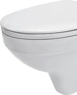 Záchody CERSANIT - ZÁVESNÁ MISA DELFI so sedadlom DELFI ANTIBACTERIAL SET K97-140