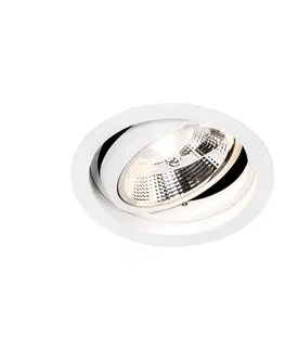 Zapustené svietidlá Inteligentné okrúhle zapustené bodové svietidlo biele nastaviteľné vrátane Wifi GU10 111m - Chuck 111