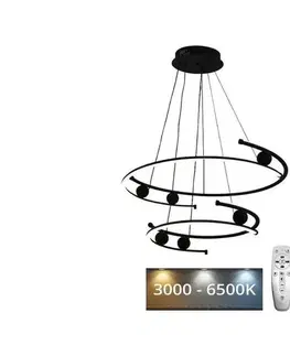 Svietidlá  LED Stmievateľný luster na lanku LED/80W/230V 3000-6500K + diaľkové ovládanie J4346/B