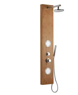 Sprchy a sprchové panely Sprchový panel SIKO Bamboo Shower na stenu s pákovou batériou bambus BAMBOOSHOWER BAMBOOSHOWER