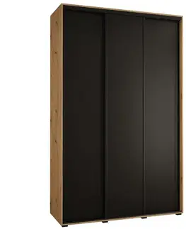 Šatníkové skrine Skriňa 45 Canaris 1 160 artisan/čierna/čierna