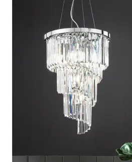 Svietidlá Ondaluce - Krištáľový luster na lanku ALEXANDER 7xE14/10W/230V lesklý chróm SO.ALEXANDER/GR