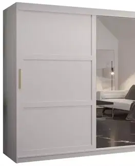 Šatníkové skrine Skriňa Amiro 2 200 biely/biely