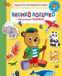 Nalepovačky, vystrihovačky, skladačky Brumko Rozumko: Spoznávame zvieratká - Samolepková knižka - Benji Davies,Benji Davies