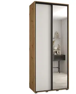 Šatníkové skrine Skriňa 45 Canaris 3 110 artisan/biela/čierna