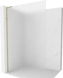 Sprchové dvere MEXEN/S - Kioto L Sprchová zástena WALK-IN 70 x 200, dekor, zlatá 800-070-103-50-30