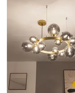 Svietidlá BRILAGI - LED Luster na lanku MILLA 15xG9/3W/230V zlatá/dymová 6010-15GS