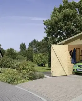 Záhradné domčeky Prístrešok na auto 297 x 447 cm smrek Dekorhome