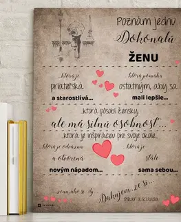 Tabuľky s venovaním (darčeky) Darček pre ženu - Vyznanie pre najväčšiu lásku - personalizovaný obraz