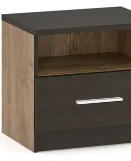 Nočné stolíky NABBI Verify N nočný stolík (2 ks) dub april / wenge