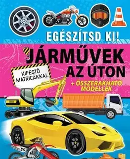 Nalepovačky, vystrihovačky, skladačky Járművek az úton