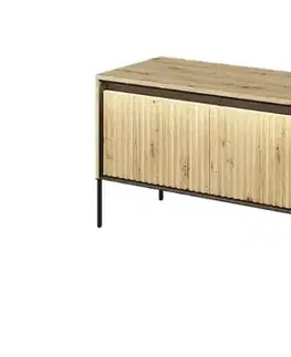 TV stolíky Dig-net nábytok TV stolík SWING TR-05 s LED osvetlením | dub artisan