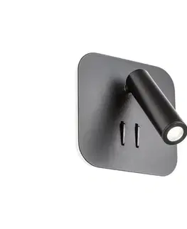 Svietidlá Redo 01-1492 - LED nástenné svietidlo QUDA LED/6W/230V + LED/3W CRI 90 čierna 01-1492