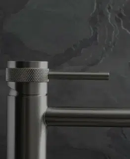 Kúpeľňové batérie REA - Umývadlová batéria Lungo Grip - Gun Grey, vysoká REA-B8779